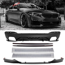Load image into Gallery viewer, 2017-2020 BMW G30 MP Style Front Lip &amp; Side Sill &amp; Type2 Diffuser
