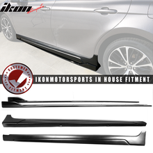 Load image into Gallery viewer, 2018-2024 Toyota Camry Matte Black Side Skirt &amp; CF Print Rocker Panel