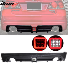 Load image into Gallery viewer, Fits 06-11 Civic MG RR Rear Diffuser Twin Outlet w/Red 3rd Brake Light