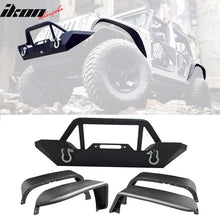 Load image into Gallery viewer, 2007-2018 Jeep Wrangler JK Front Bumper Grille + Fender Flares
