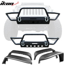 Load image into Gallery viewer, 2007-2018 Jeep Wrangler JK Front Bumper Grille + Fender Flares
