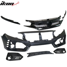 Load image into Gallery viewer, Fits 16-18 Honda Civic 10th-Gen TR Front Bumper Grille Foglight Cover
