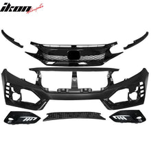 Load image into Gallery viewer, Fits 16-18 Honda Civic 10th-Gen TR Front Bumper Grille Foglight Cover