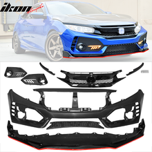 Load image into Gallery viewer, Fits 16-18 Honda Civic TR Front Bumper + Grille + Lip + Foglight Cover