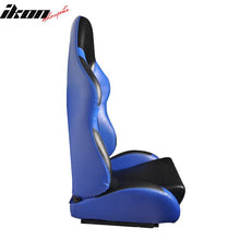 Load image into Gallery viewer, One Pair of Racing Seats Black Blue w/ Slider