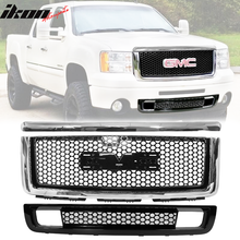 Load image into Gallery viewer, 2007-2013 GMC Sierra 1500 Denali Hood Molding Upper Lower Grille ABS