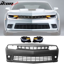 Load image into Gallery viewer, 2014-2015 Chevy Camaro SS Style Front Bumper w/ Fog Lamps &amp; Headlamps