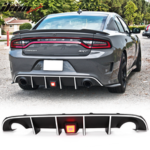 Load image into Gallery viewer, 2015-2023 Dodge Charger Rear Diffuser w/ LED Lamp &amp; Reflective Tape PP