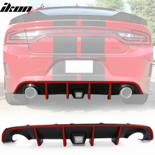 Load image into Gallery viewer, 2015-2023 Dodge Charger Rear Diffuser w/ LED Lamp &amp; Reflective Tape PP
