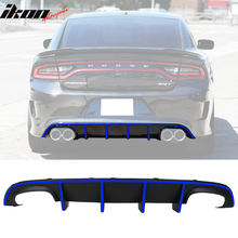 Load image into Gallery viewer, 2015-2023 Charger SRT Quad Exhaust Rear Diffuser w/ Reflective Tape PP