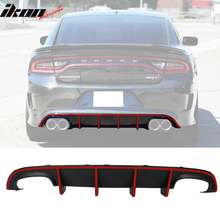 Load image into Gallery viewer, 2015-2023 Charger SRT Quad Exhaust Rear Diffuser w/ Reflective Tape PP