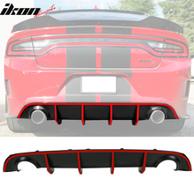 Load image into Gallery viewer, 2015-2023 Dodge Charger Quad Exhaust Rear Diffuser w/ Reflective Tape