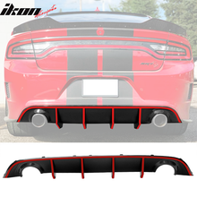 Load image into Gallery viewer, 2015-2023 Dodge Charger SRT V2 Rear Diffuser with Reflective Tape PP