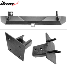 Load image into Gallery viewer, 1997-2006 Jeep Wrangler Black Rear Bumper Bull Bar with Win Plate