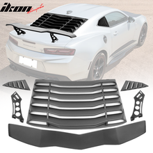 Load image into Gallery viewer, 2016-2024 Chevy Camaro Black Rear Side Window Louver Trunk Spoiler ABS