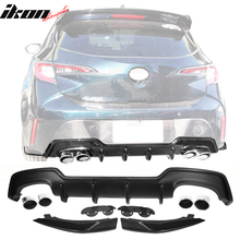 Load image into Gallery viewer, 2019-2022 Toyota Corolla 5Dr Rear Diffuser Splitter Dual Muffler Tip