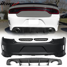 Load image into Gallery viewer, 2015-2023 Dodge Charger Black Rear Bumper Conversion Diffuser Lip PP