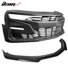 Load image into Gallery viewer, 2019-2024 Chevy Camaro SS Style Black Front Bumper Guard Gloss Lip ABS