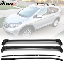 Load image into Gallery viewer, 2012-2016 Honda CRV Black Roof Rack Cross Bar Side Rail Set 4PCS ABS