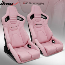 Load image into Gallery viewer, Universal Reclinable Bucket Racing Seat Dual Slider PU Carbon Leather