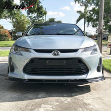 Load image into Gallery viewer, 2014-2016 Scion TC Unpainted Black Front Bumper Lip Front Winglets PU