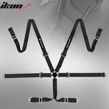 Load image into Gallery viewer, 6 Point Black Go-kart UTV ATV Racing Harness Buckle Seat Belt Nylon
