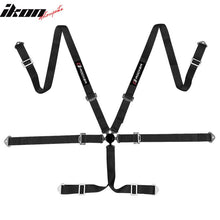 Load image into Gallery viewer, 6 Point Black Go-kart UTV ATV Racing Harness Buckle Seat Belt Nylon