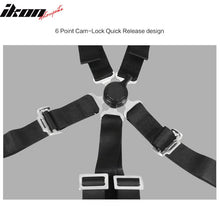 Load image into Gallery viewer, 6 Point Black Go-kart UTV ATV Racing Harness Buckle Seat Belt Nylon