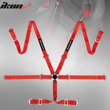 Load image into Gallery viewer, 6 Point Red Go-kart UTV ATV Racing Harness Buckle Seat Belt Nylon