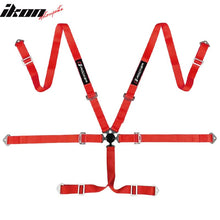 Load image into Gallery viewer, 6 Point Red Go-kart UTV ATV Racing Harness Buckle Seat Belt Nylon
