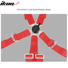 Load image into Gallery viewer, 6 Point Red Go-kart UTV ATV Racing Harness Buckle Seat Belt Nylon