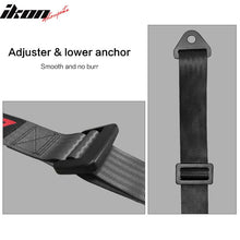 Load image into Gallery viewer, Universal Black Racing Seat 2PC Dual Slider Belt PU Carbon Leather