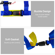 Load image into Gallery viewer, Universa Blue Bezell Racing Seat Dual Slider Buckle Belt PU Carbon