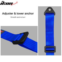 Load image into Gallery viewer, Universa Blue Bezell Racing Seat Dual Slider Buckle Belt PU Carbon