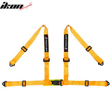 Load image into Gallery viewer, Universal Orange Bezel Racing Seat Dual Slider Buckle Belt PU Carbon
