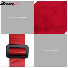 Load image into Gallery viewer, Universal Orange Bezel Racing Seat Dual Slider Buckle Belt PU Carbon