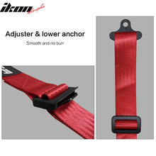 Load image into Gallery viewer, Universal Orange Bezel Racing Seat Dual Slider Buckle Belt PU Carbon