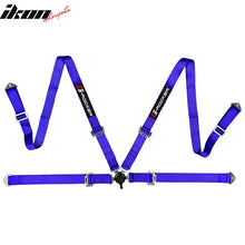 Load image into Gallery viewer, Universal White Bezel Racing Seat Dual Slider Cam-lock Belt PU Carbon
