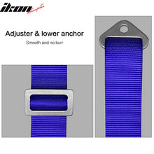 Load image into Gallery viewer, Universal White Bezel Racing Seat Dual Slider Cam-lock Belt PU Carbon