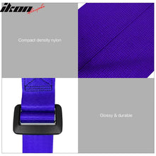 Load image into Gallery viewer, Universal White Bezel Racing Seat Dual Slider Buckle Belt PU Carbon