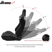 Load image into Gallery viewer, Universal White Bezel Racing Seat Dual Slider Buckle Belt PU Carbon