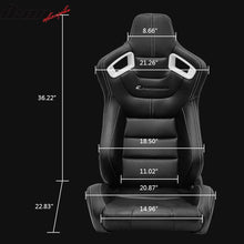 Load image into Gallery viewer, Universal White Bezel Racing Seat Dual Slider Buckle Belt PU Carbon