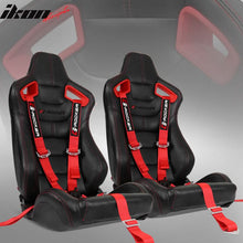 Load image into Gallery viewer, Universal Racing Seat Dual Slider 5 Point Cam-lock Belt PU Carbon