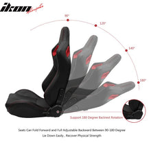 Load image into Gallery viewer, Universal Racing Seat Dual Slider 5 Point Cam-lock Belt PU Carbon