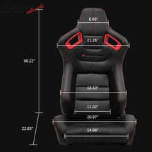 Load image into Gallery viewer, Universal Racing Seat Dual Slider 5 Point Cam-lock Belt PU Carbon