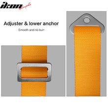 Load image into Gallery viewer, Universal Orange Bezel Racing Seat Cam-lock Belt Dual Slider PU Carbon