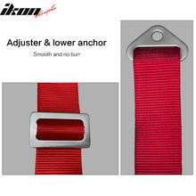 Load image into Gallery viewer, Universal Red Bezel Racing Seat Dual Slider Cam-lock Belt PU Carbon
