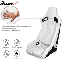 Load image into Gallery viewer, Universal White Bucket Racing Seat Dual Slider Buckle Style Belt PU