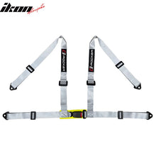 Load image into Gallery viewer, Universal White Bucket Racing Seat Dual Slider Buckle Style Belt PU