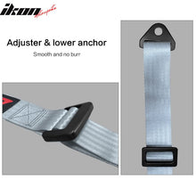Load image into Gallery viewer, Universal White Bucket Racing Seat Dual Slider Buckle Style Belt PU
